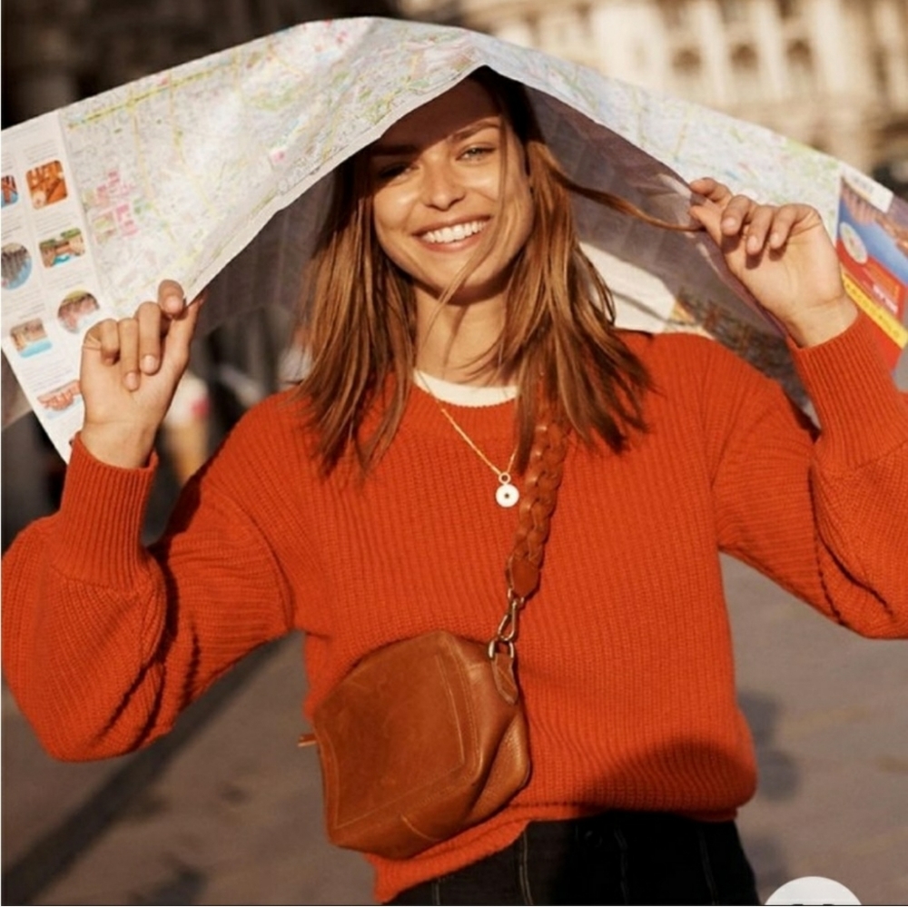 Madewell Orange Sweater